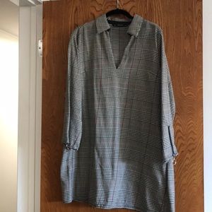 Zara plaid/herringbone dress